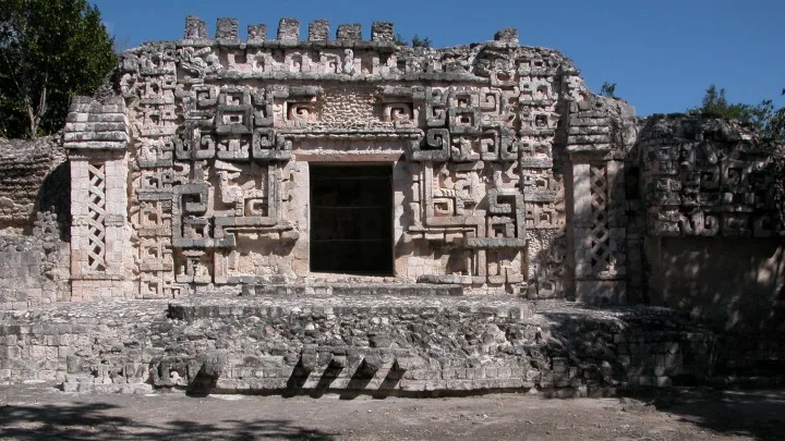 Monster-mouth doorway at Hochob, an example of Chenes-style Maya architecture in Campeche